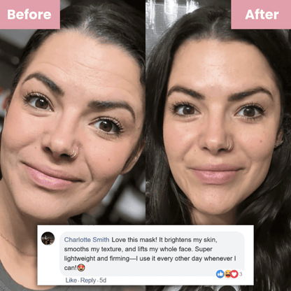 Lasinen kollageeninaamio